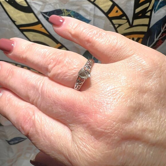 Herkimer Diamond Ring and Earrings Set - Picture 3 of 4